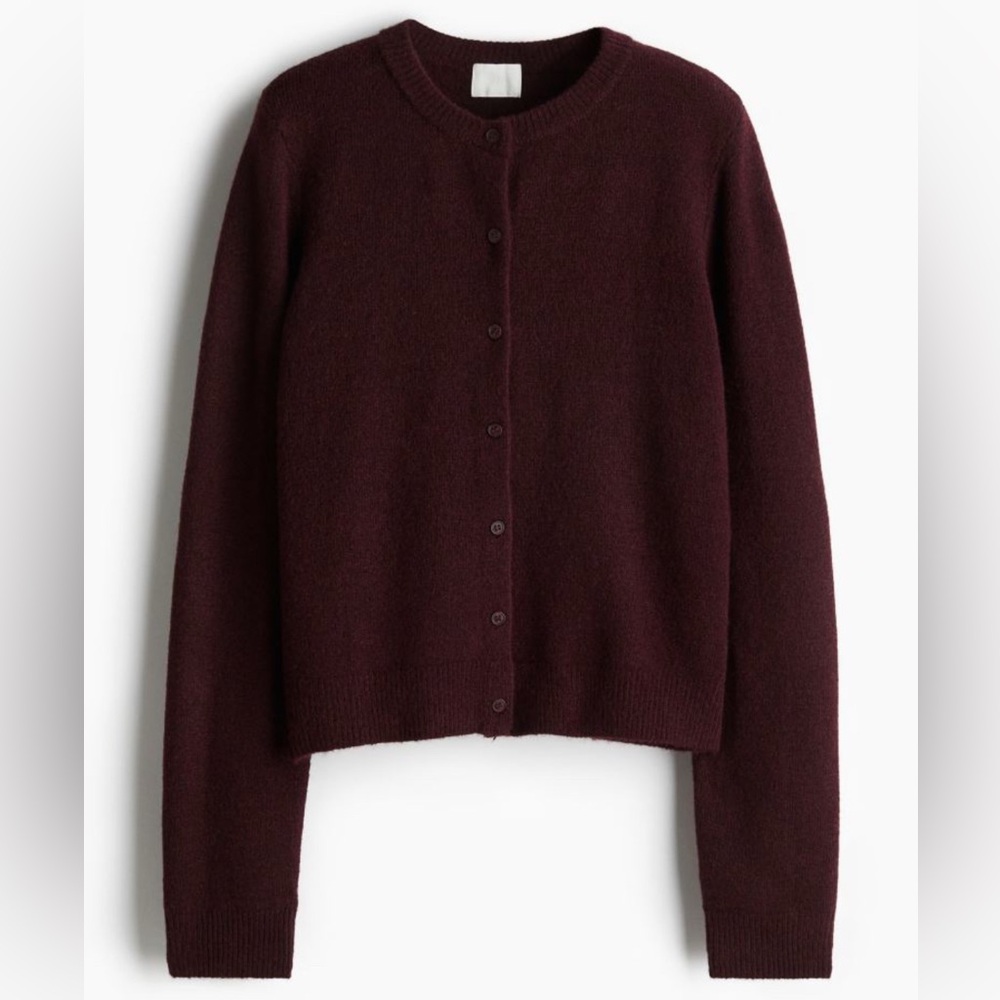 H&M Knit Cardigan - Burgundy